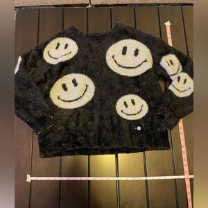 Limited Too Black and White Smiley Sweater